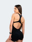 Gym Bodysuit Openback Short - Black
