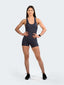 Gym Bodysuit Openback Short - Dark Grey