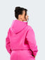 Model wearing oversized CAZBERA baggy hoodie and joggers in pink